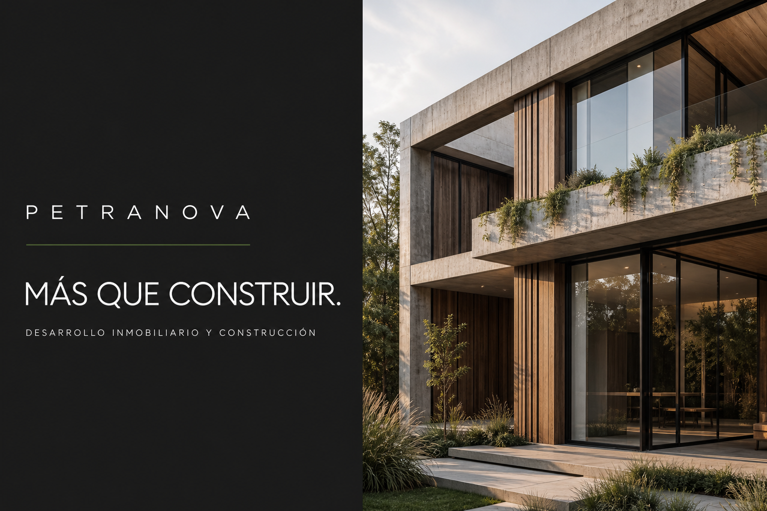 Imagen conceptual de arquitectura contemporánea alineada con la visión de Petranova